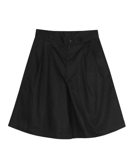 Comme des Garçons Schwarze Baumwoll-Oversize-Twill-Shorts in Black für Herren
