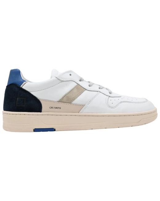 Vintage court sneakers bianco-blu di Date in White da Uomo