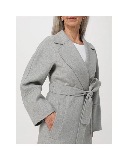 Coats > belted coats Max Mara en coloris Gray