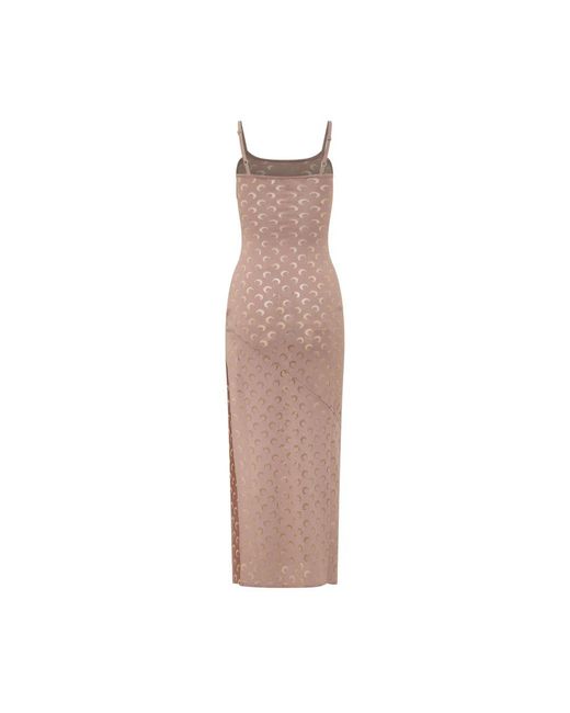 MARINE SERRE Brown Maxi Dresses