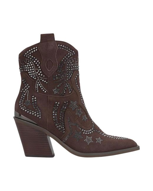 Alma En Pena. Brown Cowboy & Biker Boots