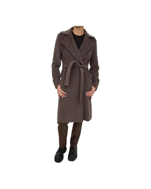 Marella Brown Belted Coats