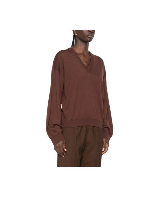 Fabiana Filippi Brown V-Neck Knitwear
