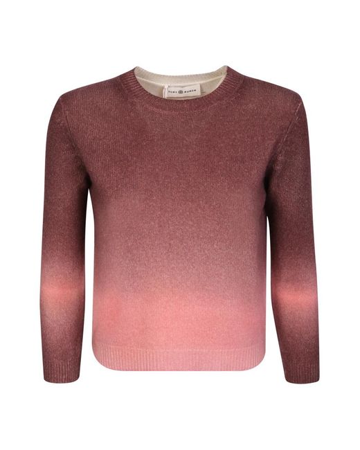 Tory Burch Pink Round-Neck Knitwear