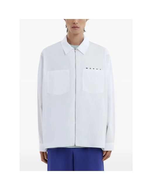 Casual Shirts di Marni in White da Uomo