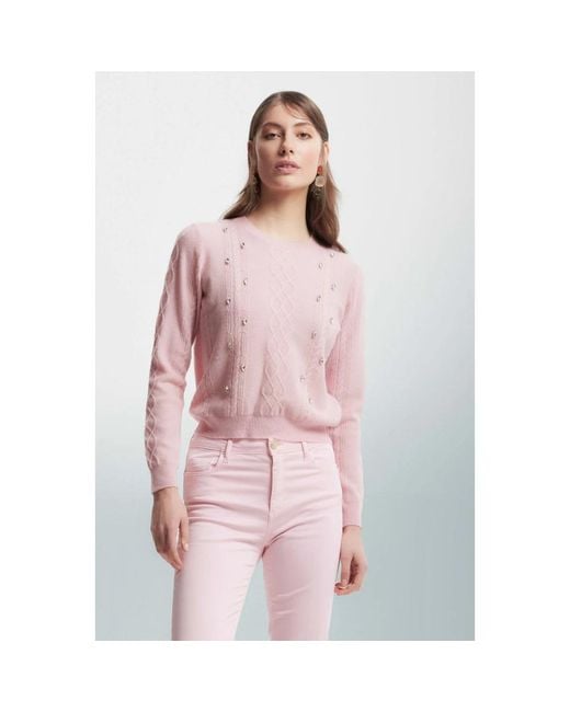 Round-Neck Knitwear Kocca en coloris Pink