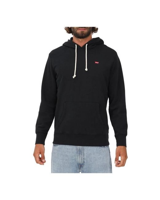 Levi's Hoodies & Sweatvesten ,Zwart ,New Original Hoodie in het Black