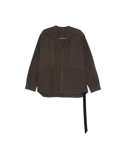 Rick Owens Overhemd Met Knoopsluiting in het Brown voor heren