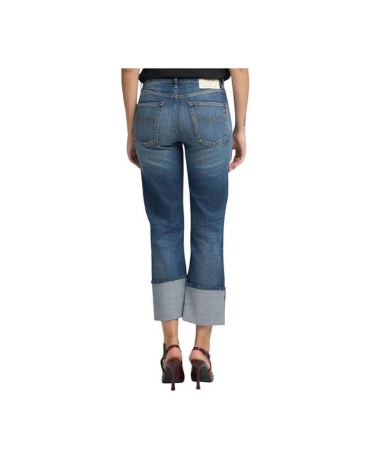 Replay Blue Tejano Cropped Jeans