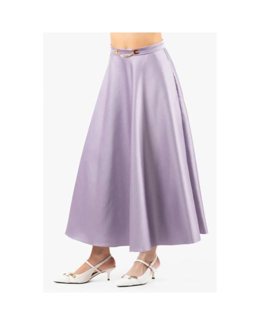 Elisabetta Franchi Purple Maxi Skirts