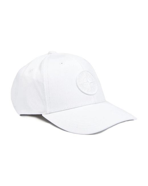 Caps di Stone Island in White da Uomo