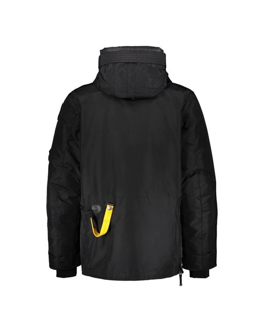 Parajumpers Jassen ,Zwart ,Polyester Parka Met Capuchon En Contraststiksels in het Black voor heren