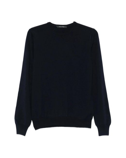 Tagliatore Blue Round-Neck Knitwear for men