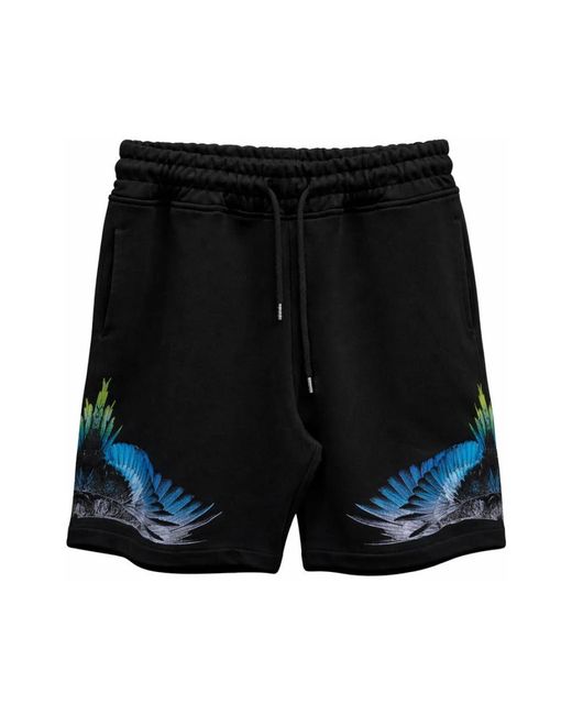 Marcelo Burlon Black Casual Shorts for men