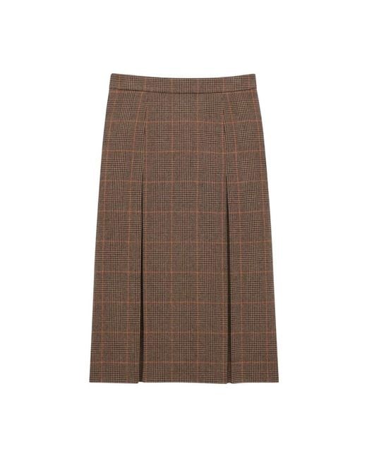 Saint Laurent Brown Midi Skirts