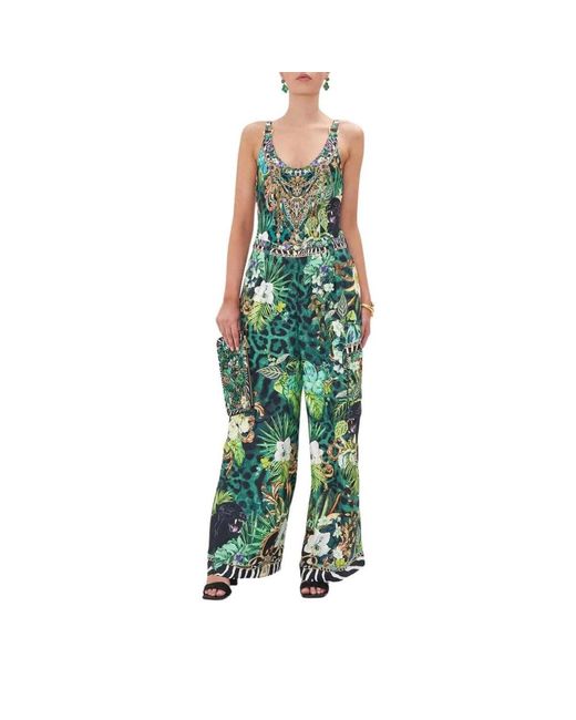 Camilla Wide Trousers in het Green