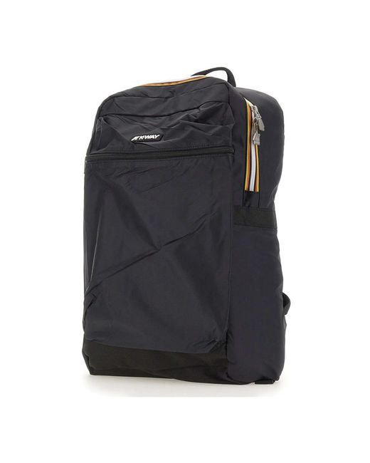 K-Way Black Backpacks for men