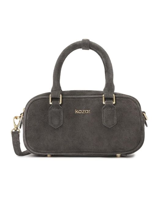 Kazar Kleine Suède Bowlen Tas Met Afneembare Band in het Black