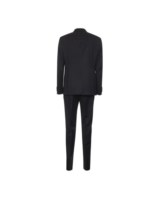 Tagliatore Kostuums ,Blauw ,Satijn Enkelrijig Virgin Wool Kostuum in het Black voor heren