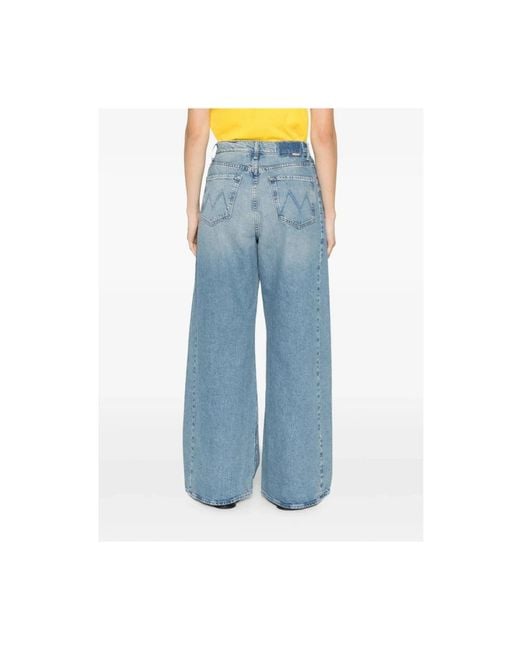 Mother Blue Wide Jeans