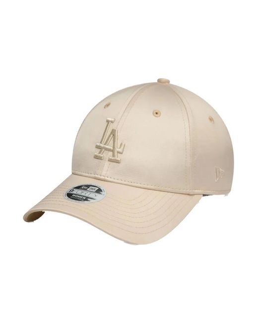 KTZ Accessoires ,Polyester La Dodgers Satin 9Forty Damespet in het Natural voor heren