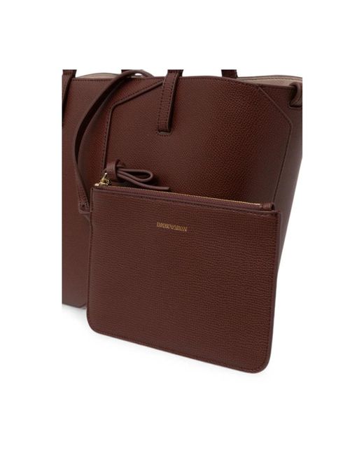 Emporio Armani Brown Shopping Bags