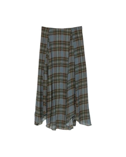 Yerse Green Midi Skirts