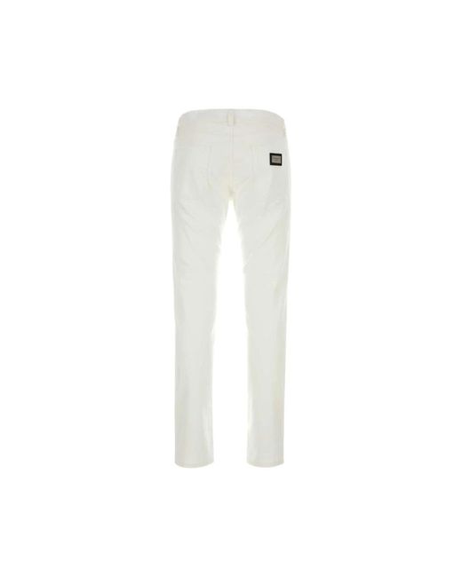 Dolce & Gabbana White Skinny Trousers for men