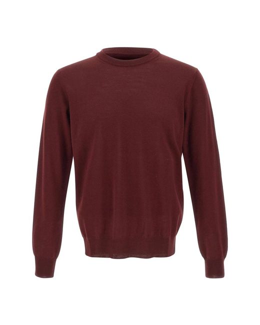 Kangra Purple Round-Neck Knitwear for men
