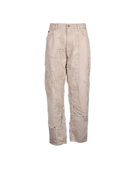 Dolce & Gabbana Natural Straight Fit Jeans for men