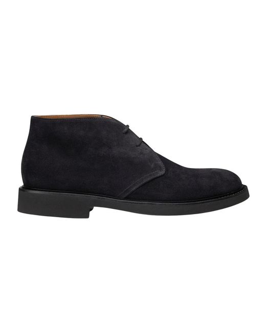 Doucal's Blue Lace-Up Boots for men