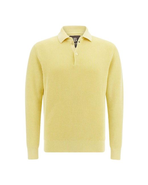 Boggi Gestricktes Poloshirt in Yellow für Herren