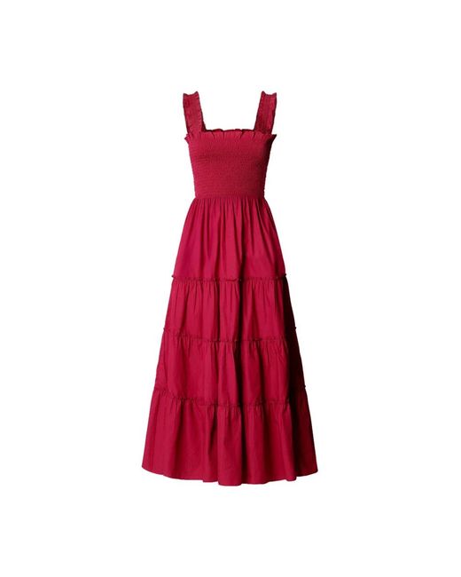 Pepe Jeans Red Midi Dresses