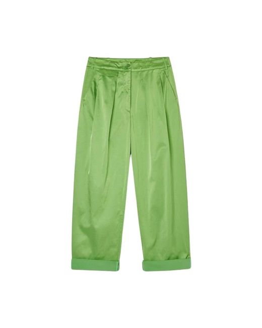 Momoní Green Straight Trousers