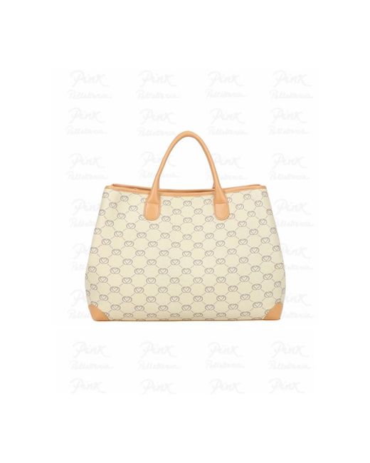 Braccialini Natural Monogram Handbag L