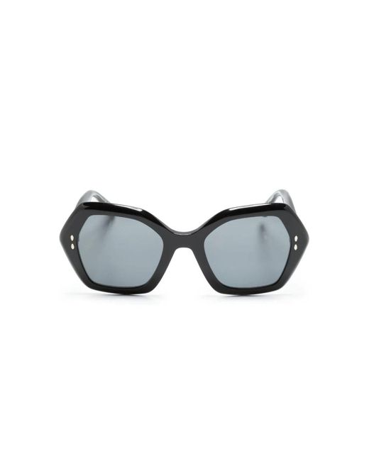 Isabel Marant Black Schwarze sonnenbrille mit original-etui