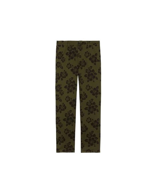 Aspesi Green Straight Trousers for men