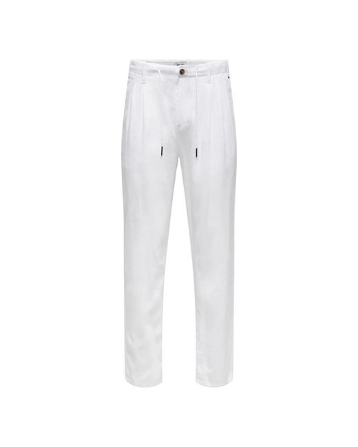 Only & Sons White Chinos for men