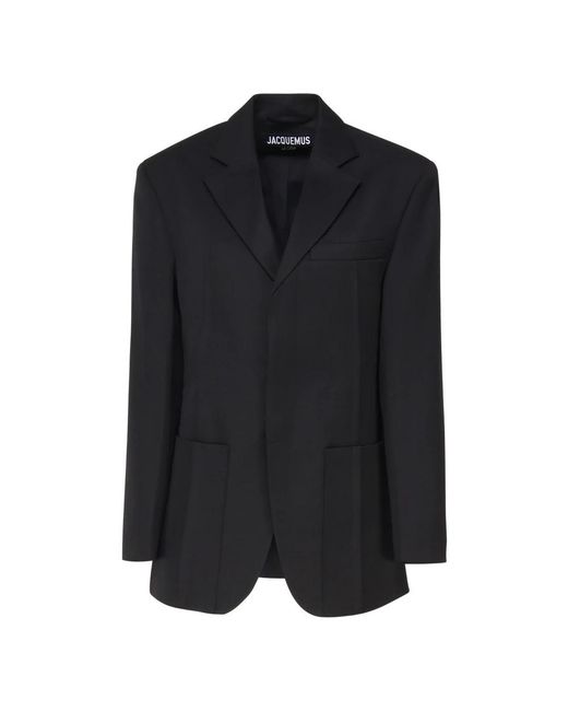 Jacquemus Jassen ,Zwart ,Wol Zwarte Wollen Blazer in het Black