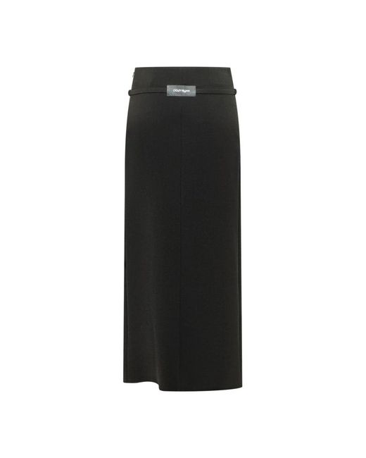 Courreges Black Maxi Skirts