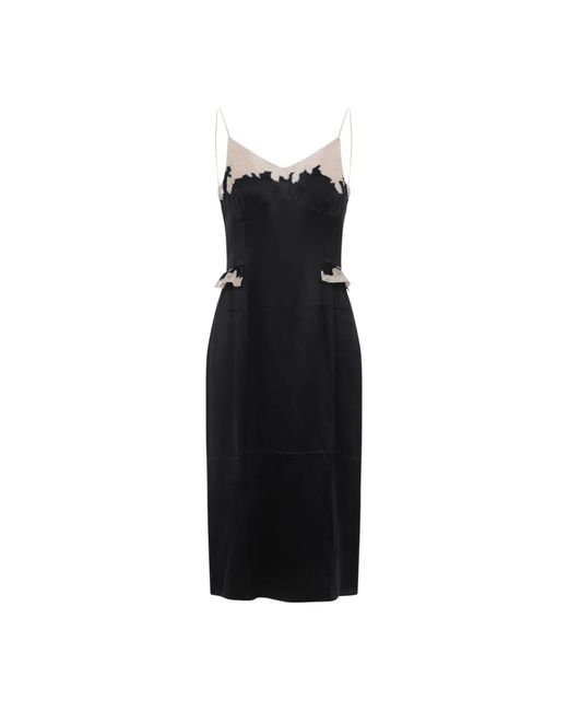 Midi Dresses Prada de color Black