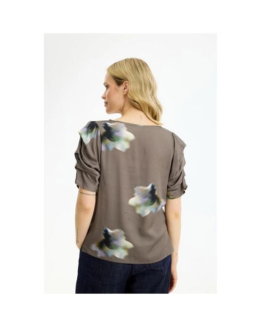 Blouses iN FRONT de color Gray