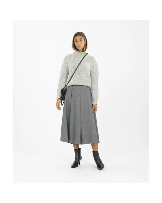 Incotex Gray Midi Skirts