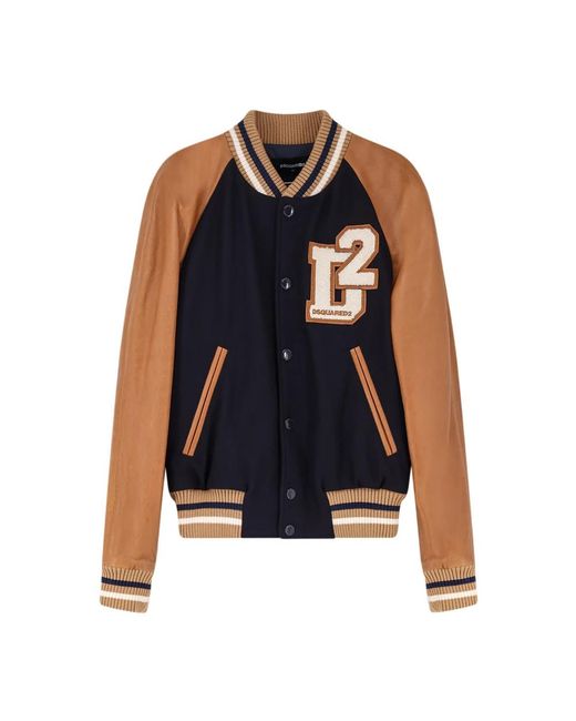 DSquared² Blue Bomber Jackets for men