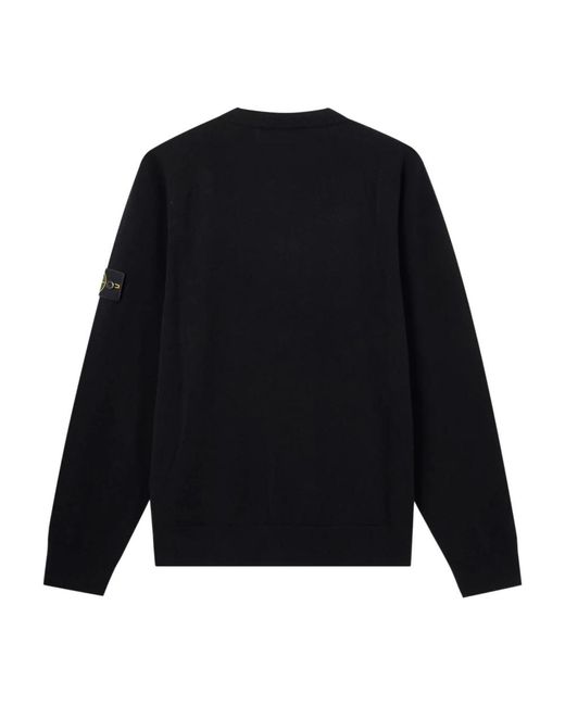 Stone Island Blue Round-Neck Knitwear for men
