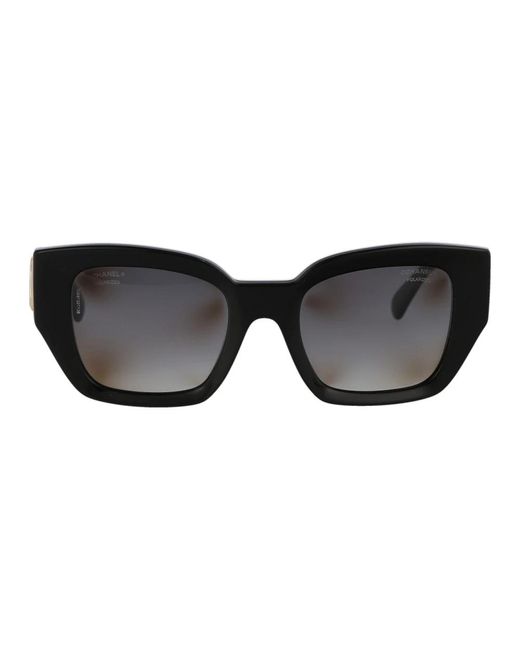Chanel Black Stylische sonnenbrille mit modell 0ch5506