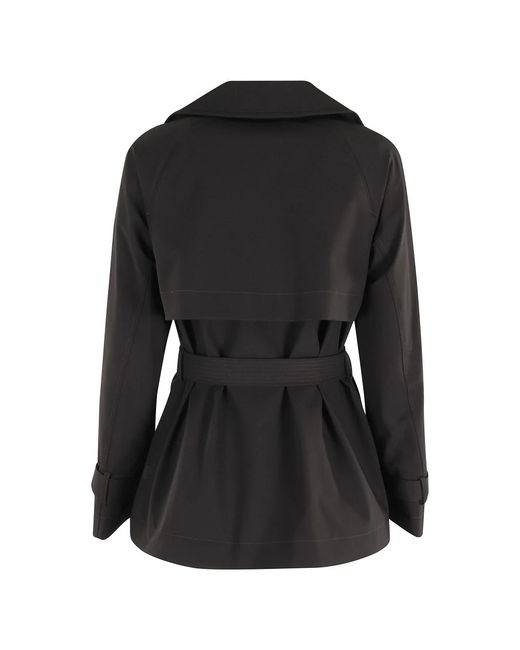 DUNO Bruine Double-Breasted Jas Met Revers in het Black