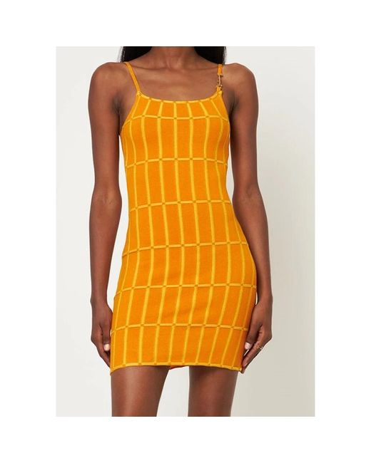 Jacquemus Orange Short Dresses