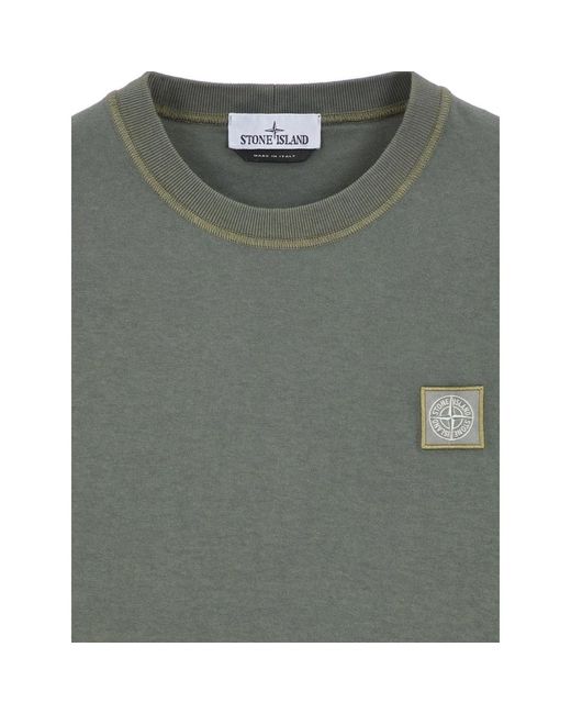 Stone Island Kurzarm t-shirt - moosgrün in Gray für Herren