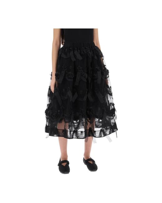 Midi skirts Simone Rocha de color Black